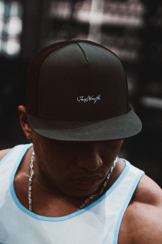 Snap Back Mesh Ball Cap - Charcoal Gray