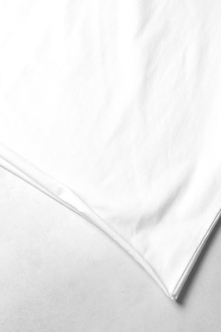 Oversized Raw-Cut Cropped Tee - White