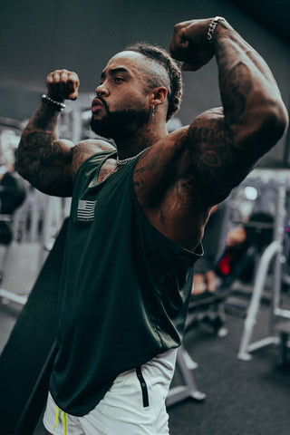 Fast-Dry Bodybuilding Workout Stringer - USA Logo